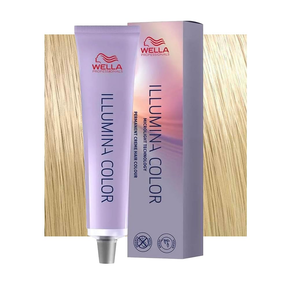 Wella Illumina Color Permanent Hair Color, No. 10/38 Lightest Gold Pearl Blonde, 0.08103 kg, 8005610543536