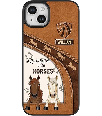 Amazon.com: CASEZILY Personalized Horse Phone Case Customized Name