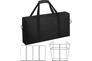 CSOKRE Heavy Duty DJ Facade Booth Carrying Bag，[Thick Fabric+Front Pocket] 48" L x 5.5" W x 23.6" H For Portable DJ Stand Boo