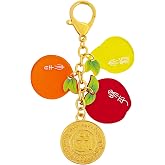 2026 Feng Shui "Tai Kat Tai Lay" Apple shape Amulet Keychain Symbols Chinese Art Bring Good Luck w5741