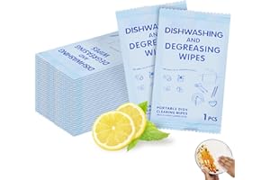 Hipruict Portable Cleaning Wipes,set of 100 Disposable Dish Wipes,individually Wrapped, Quick Cleaning Dishes, Traveling Dish Wipe is Easy to Carry for Travel Camping to Work Family …