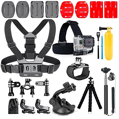 YHTSPORT-20-In-1-para-accesorios-Gopro-Kit-de-accesorios-para-cmara-de-accin-para-GoPro-Hero-Session-Hero-6-5-4-3-SJ4000-Xiaomi-Yi-DBPOWER-y-otras-cmaras-deportivas-20-in-1