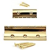 OVSAL Solid Brass Lap Steel Guitar Nut &amp; Saddle Set, 6 String Drop-in Replacement Upgrade Hardware Accessories for Hawaiian Slide Lap Steel Guitars