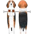 POSHGRAND Beagle Funny Hand Towels for Bathroom Kitchen Decor Dog Towel Decorative Hanging Washcloths Face Towels Super Absorbent Soft Housewarming Funny Gifts Dog Lovers/Dog Mom Gifts for Women