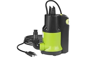 SEYVUM 1/2 HP Water Pump, 2600GPH Submersible Sump Pump with 16.5 Ft Cord, Electric Pump for Draining, Swimming Pool, Garden, Flood Basement, Yard