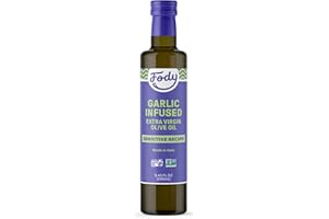 Fody Foods Garlic Infused Extra Virgin Olive Oil, 8.45 Oz, Low FODMAP Certified, Gut & IBS Friendly, Cold-Pressed, Vegan, Non-GMO, Gluten Free, Made in Italy