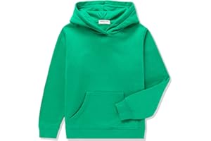 AMERICLOUD Kids Soft Brushed Fleece Pullover Hoodie Casual Athletic Pockets Hooded Sweatshirt for Boys or Girls 3-12 Years