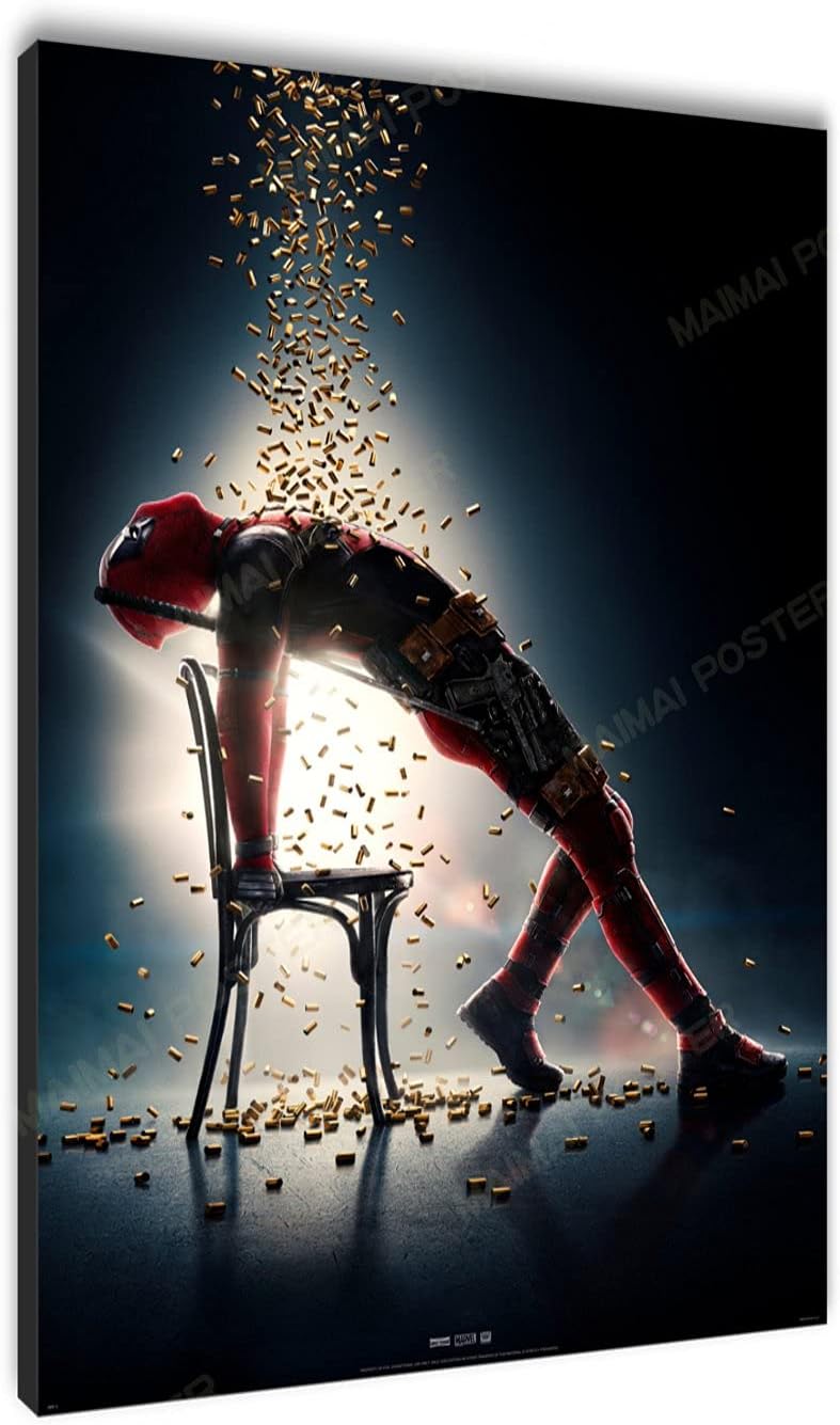 Superhero Deadpool Canvas Poster Movie Mural Wall Decoration Canvas Art HD Picture Print Boy Room Modern Home Decor Santa RONA (16×24 Canvas roll,ss06)