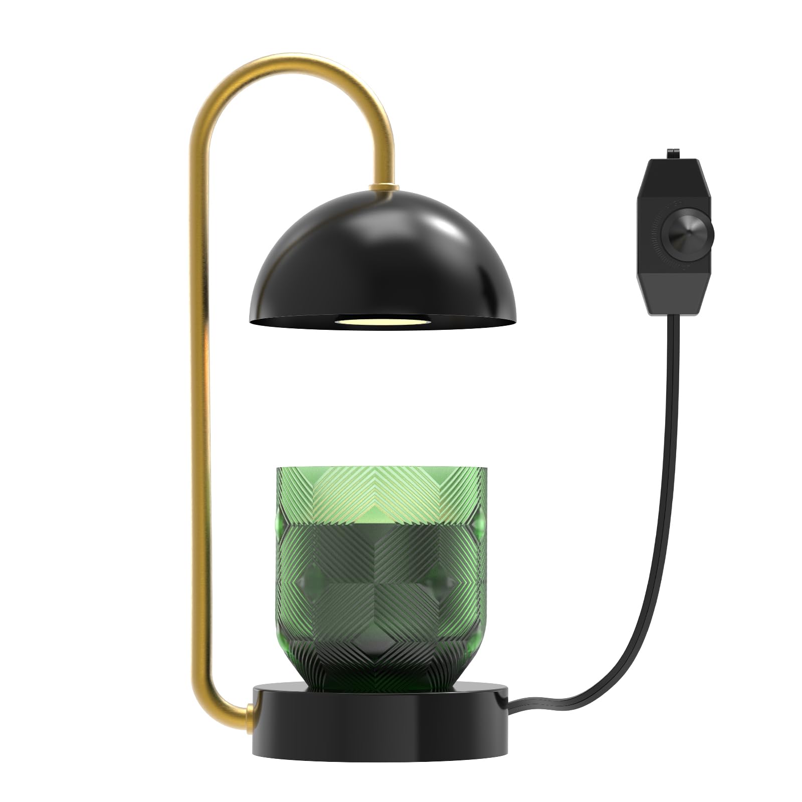 poukaran Candle Warmer Lamp, Dimmable Candle Light Warmer, Electric Candle Melter, Compatible with Large Size Candles Jar, Aromatic Holders for Home Decoration, A Great Gift for Christmas Day, Black