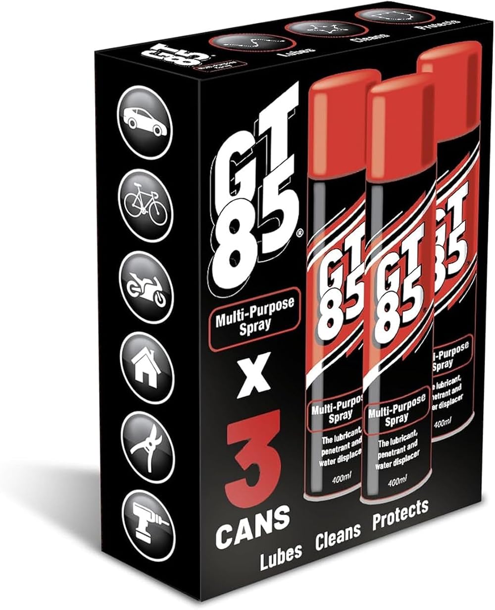 GT85 Multi-Purpose Oil Spray 400ml Pack of 3 - Lubricant, Rust Prevention