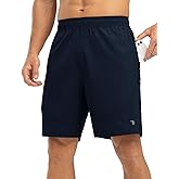 Rdruko Men's Hiking Shorts with Zipper Pockets 7'' Lightweight Quick Dry Workout Shorts Running Athletic Shorts