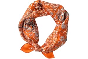 MEISEE 100% Mulberry Silk Scarfs Small Square Scarf 21" x 21" Neck Scarf Breathable Lightweight for Women Gift Packed