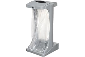 EcoGarby Portable Trash Bag Holder with Lid - Made in Canada - Space-Saving - Collapsible - Outdoor and Indoor - Camping, Party and RV Trash Can - 16-33 Gallon (Black)