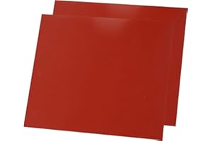 Red Silicone Rubber Sheet Gasket 60A Flexible High Temp Heat Resistant Material 6 by 6 inch 1/8 Thick 2 Pieces