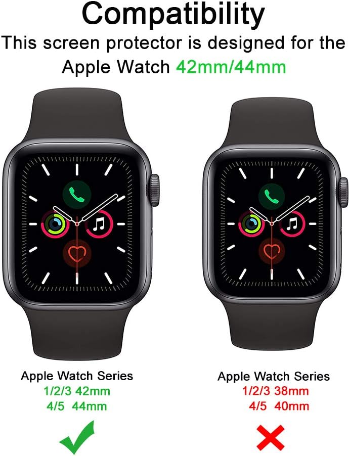 omitium Protector de Pantalla Apple Watch 44mm Series 5/4, [6 ...