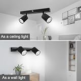 Dehobo Ceiling Light Spotlight Bar Matt Black GU10 2 Way Adjustable view 4
