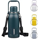 BJPKPK Insulated 40oz Thermal Disherwasher Safe Water Bottle with Lid and Carry Handle Stainless Steel Water Bottles for Sports,Navy Blue