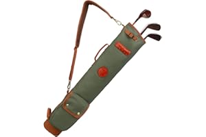 TOURBON Lightweight Canvas Golf Club Carry Bag for Men and Women - Green