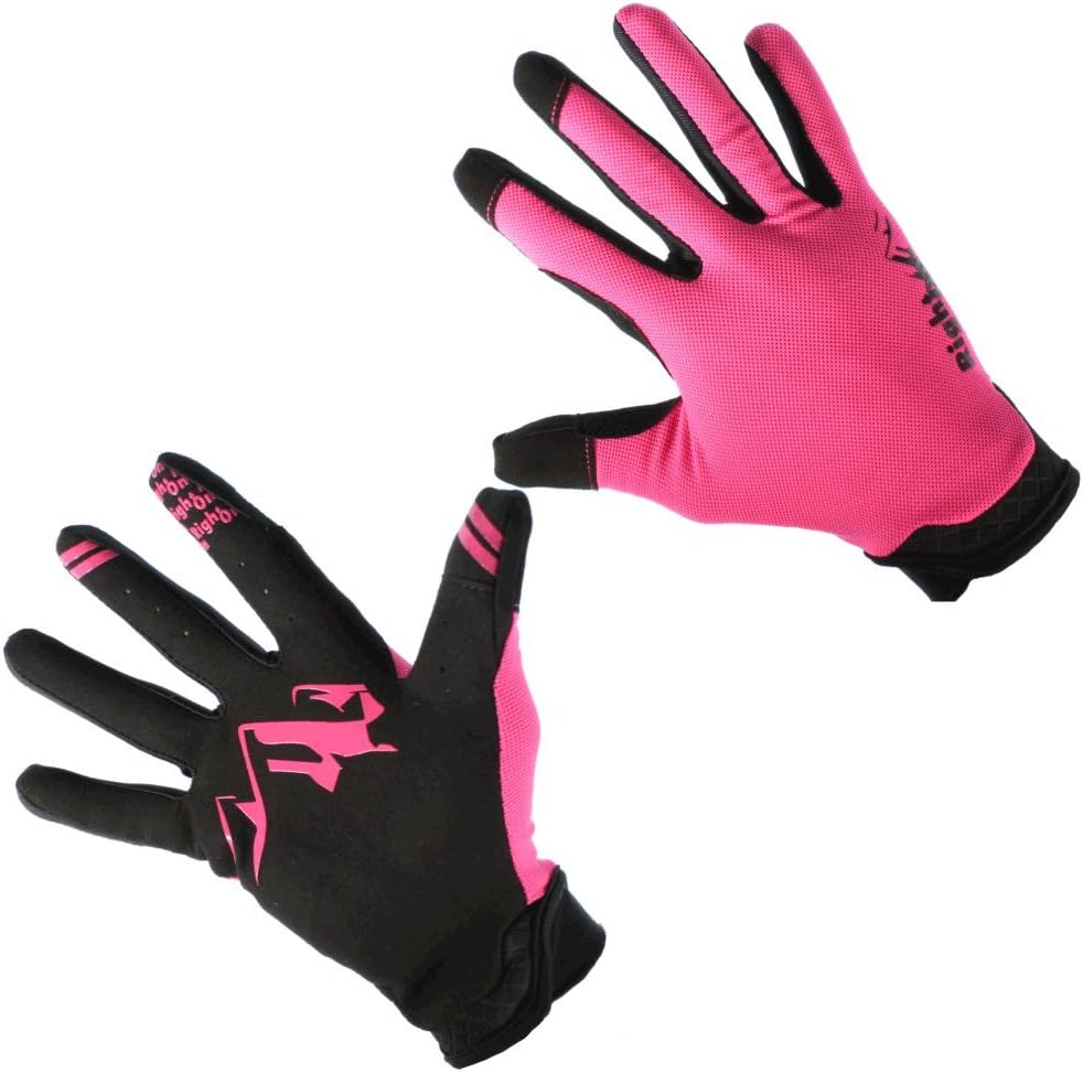RightOn SIMPL Mountain Bike Gloves, Unisex Cycling Gloves, Full Finger MTB DH Downhill Off Road Gloves with Touch Recognition