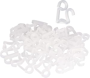 Solx 100 Pieces Christmas Light Clips Mini Gutter Hang Hooks Weatherproof Plastic Clips for Christmas Party Outside Light Decoration (100)