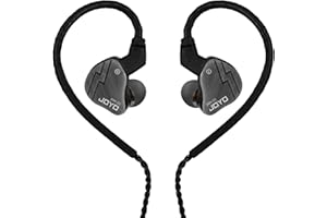 JOYO in Ear Monitor Headphones Wired IEM Earphones Noise Canceling High Resolution with Hybrid Drivers and Two Detachable Cables for Audio Recording Gaming Musicians (JMH-05)