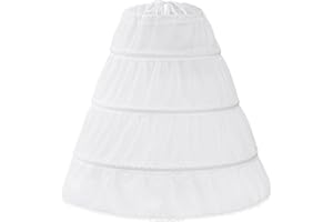 obmwang Girls Petticoat Crinoline 3 Hoop Skirt Petticoats for Girls Underskirt Ball Gown