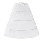 obmwang Girls Petticoat Crinoline 3 Hoop Skirt