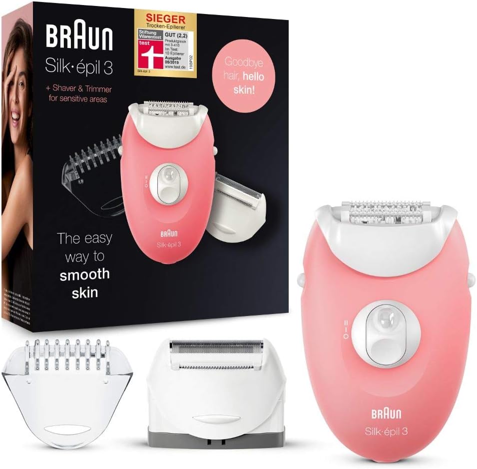 Braun Silk Epil 3 Se 3 440 Starter 3 In 1 Haarentfernung Epilierer Rasierer Massagerollenaufsatz Weiss Flamingo Amazon De Drogerie Korperpflege