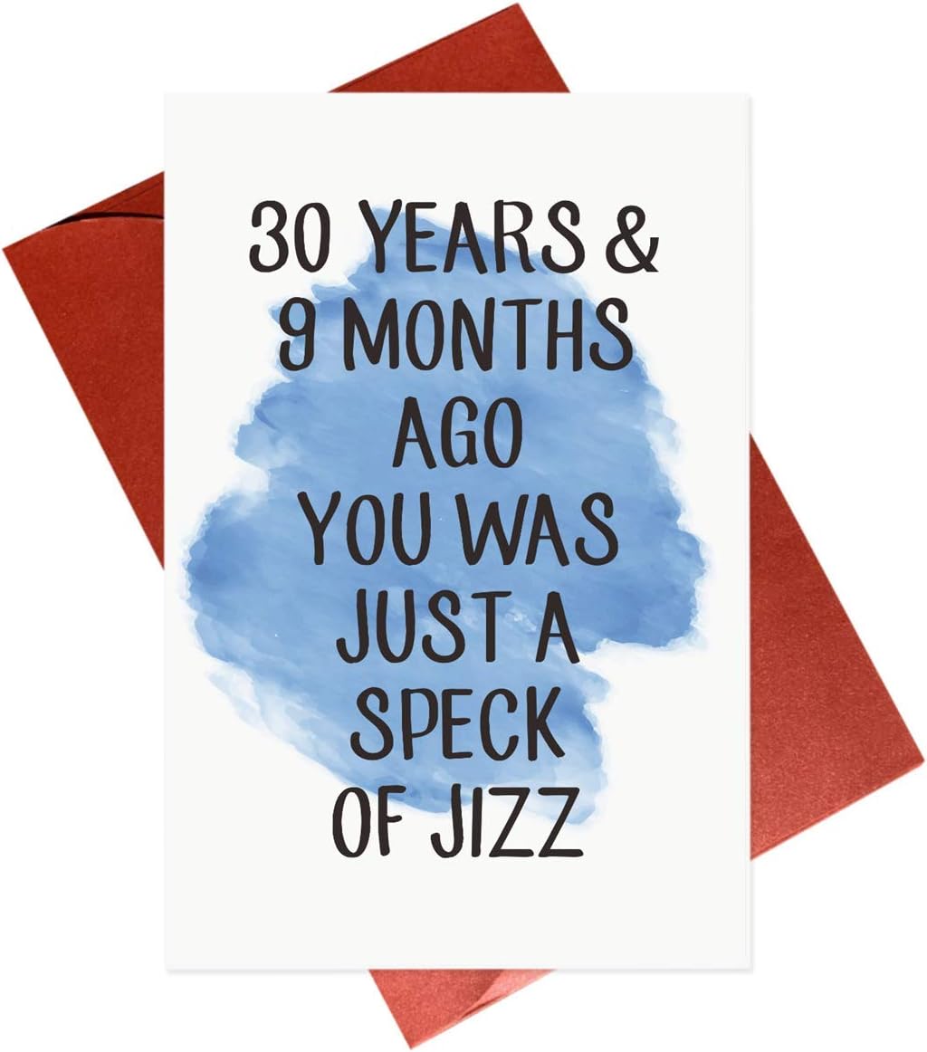 Funny 30th Birthday Card,30 Years Birthday Cards