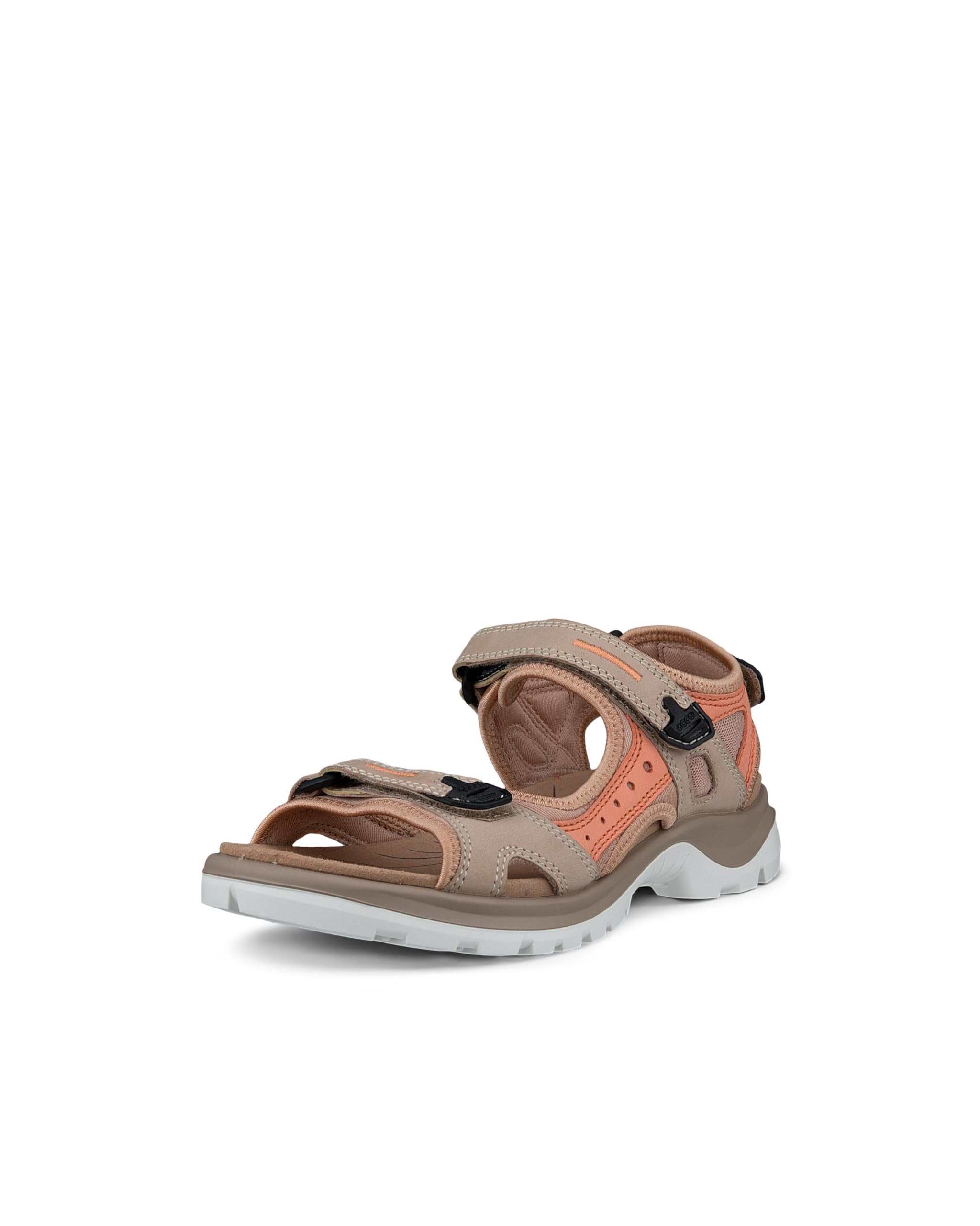 ECCO Women's Yucatan Sport Sandal, NUDE/CORAL NUBUCK, 4-4.5 Image