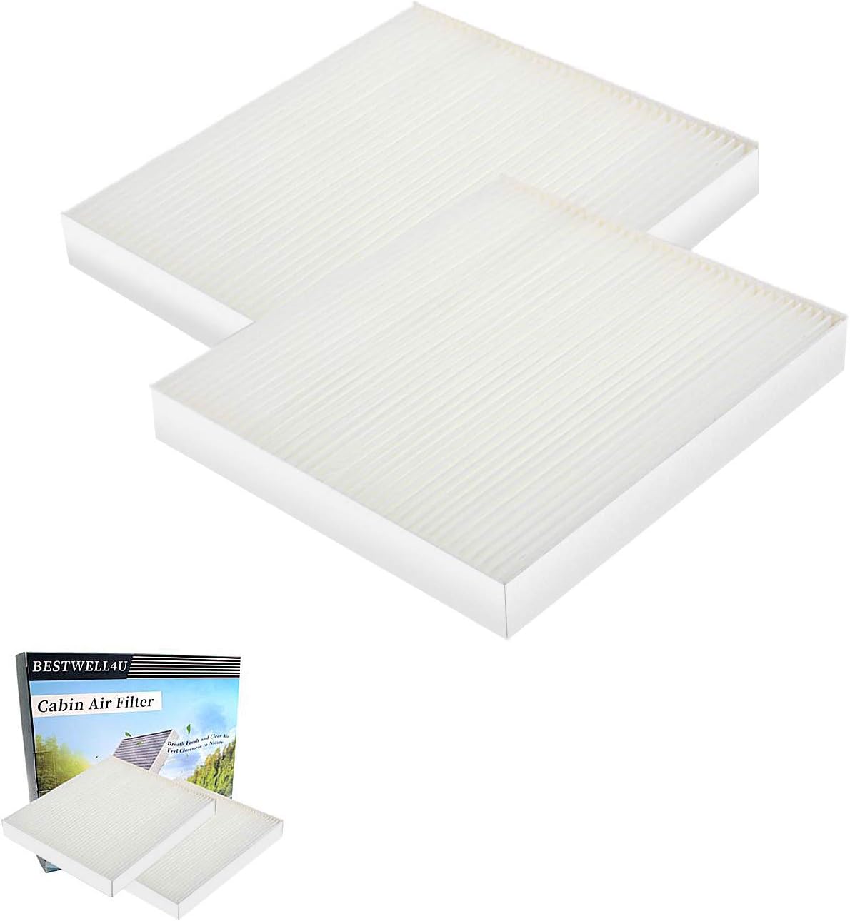 2 Pack White Cabin air filter Replacement for CP134,CF10134