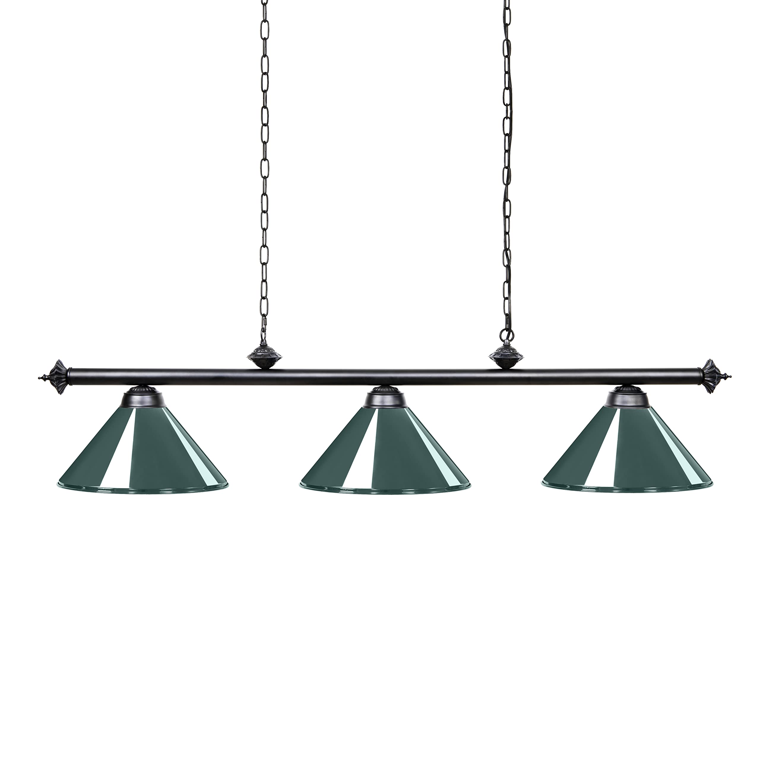 Wellmet 59 Inch Pool Table Light, 3-Light Vintage Industrial Retro Kitchen Island Pendant with Metal Shades, Perfect for Men's Cave, Kitchen, Dinning Room, Bar