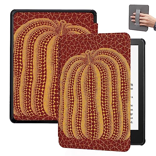 Cover for Kindle Paperwhite 11th Generation & Kindle Paperwhite Signature Edition Case: SCSVPN Thin Lightweight PU Leather Sleeve for 6.8 inch Kindle Paperwhite 2021 with Hand Strap, Auto Sleep/Wake
