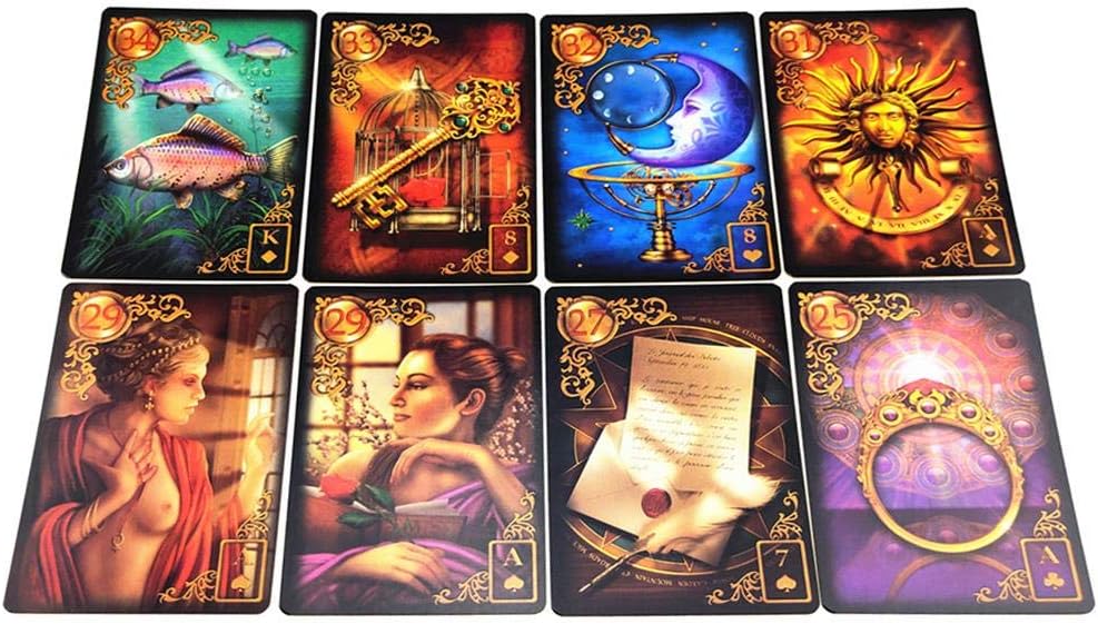Rainnao The Essential Tarot Cards Kit - Gilded Reverie Lenormand: Expanded Edition Mass Market Paperback(English Edition) - 47 Gilt-edge cards