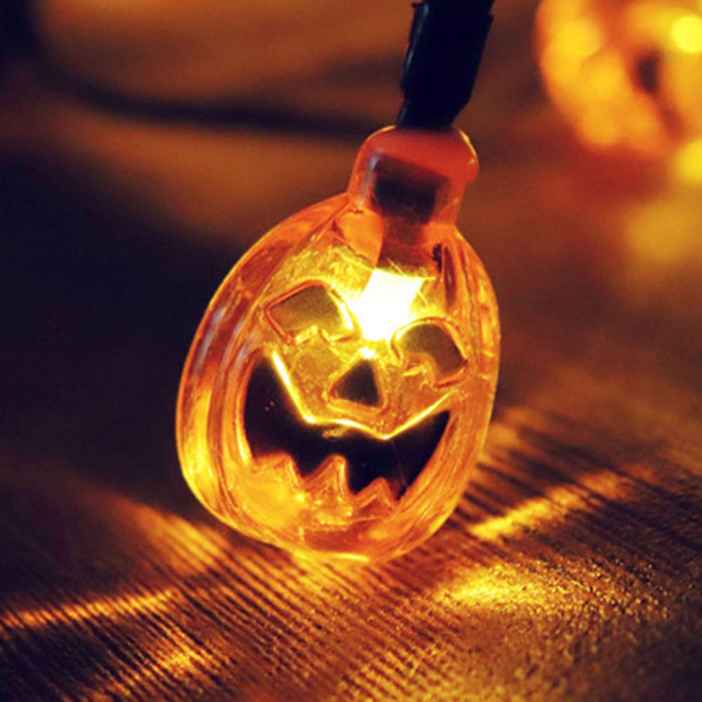 TUMURPEAK Halloween Pumpkin String Lights, 3D Pumpkin Solar Light, Waterproof Light Decor for Patio Garden Gate Yard 30Led 19.7ft