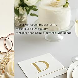 Ottin Monogrammed Letter D 120 Packs Initial Paper
