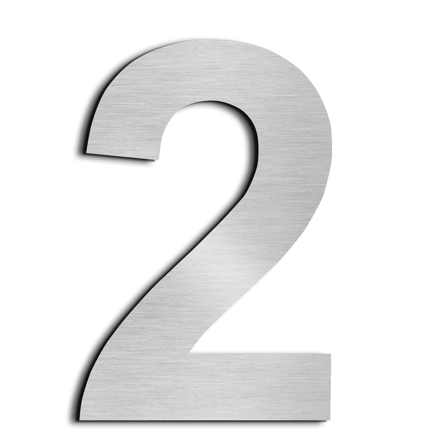 nanlyiau 3in/7.5cm adhesive number Mailbox Numbers Stainless Steel House Numbers door number Adhesive made of solid SUS304 door numbers Applicable to mailbox apartment street numbers(3in number 2)