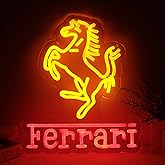 WonderfulLife Car Logo Neon Sign for Garage Decor,Led Signs for Bar Man Cave Wall Decor,Bright Light of Automotive Supplies Store Display,Easy Hanging