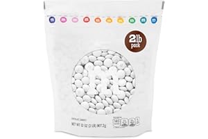 M&M’S WORLD White Milk Chocolate Candy, 2lbs Resealable Pack for Candy Bars, Wedding Receptions, Graduations, Birthday Parties, Easter, Dessert Tables & DIY Party Favors