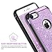 BENTOBEN Case for iPhone 8 / iPhone 7, Shockproof Glitter Sparkly Slim Dual Layer Hybrid Hard PC Soft TPU Girls Women Cover Shiny Leather Full Body Protective Phone Case for Apple iPhone 8/7, Purple