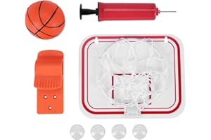 Office Basketball Hoop Clip with and Suction Cups for Waste Bin Play
