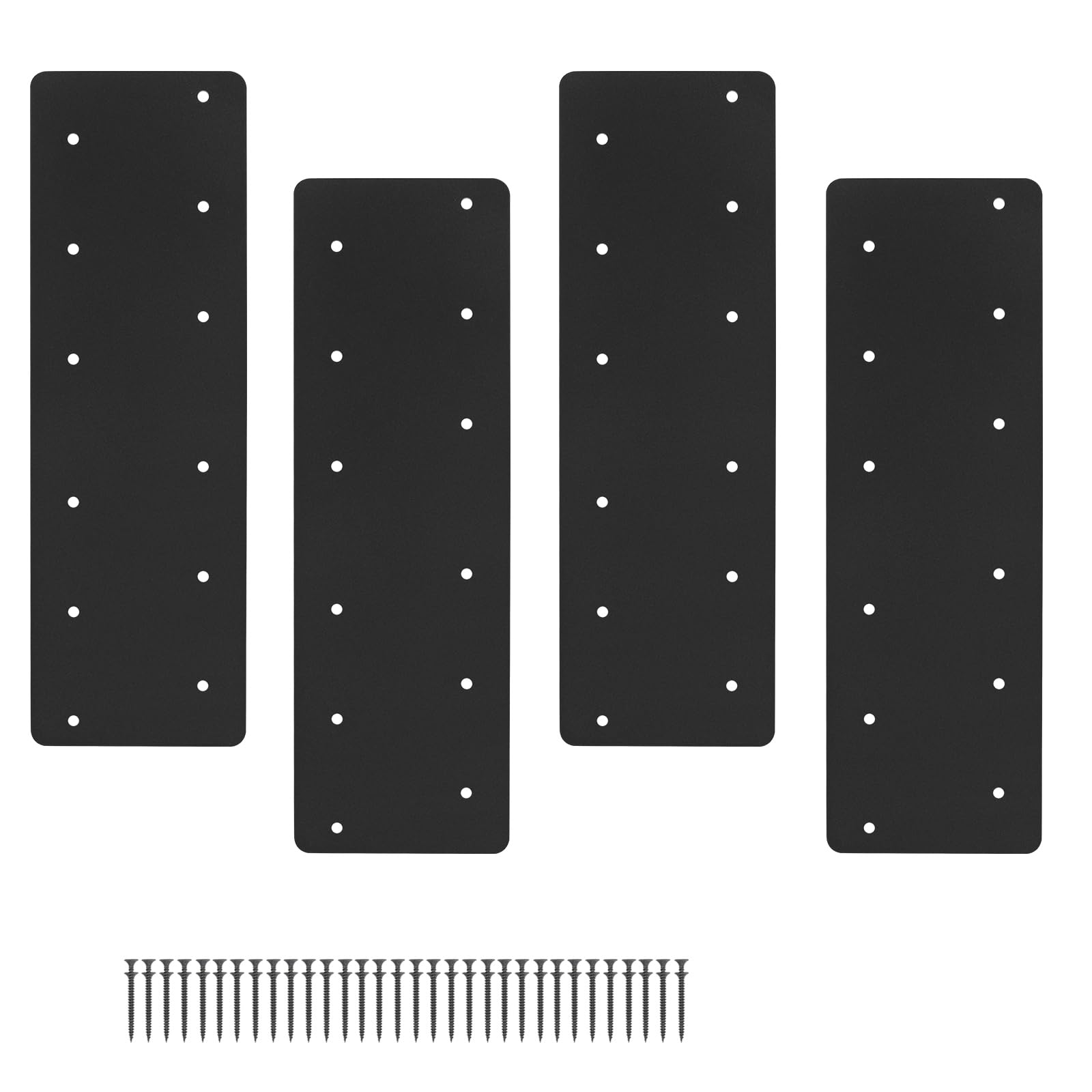 Photo 1 of XIHUWZ 4 Pcs 16"x5" Straight Steel Flat Plate, Heavy Duty Mending Plate Joining Brackets, I Shape Strap Metal Plate Fit 4x4,6x6 for Repair House,Furniture,Pavilion,Truss framing