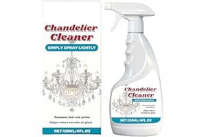 Chandelier Cleaner Spray – No Wipe Formula, Chandelier & Brass Cleaner for Glass, Crystal & Silk Plants, Streak-Free Formula,