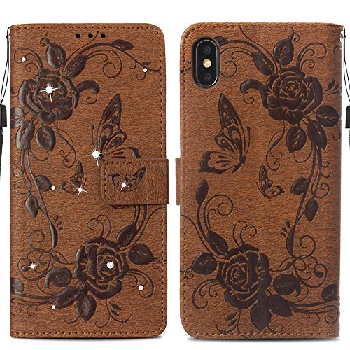 image for Funyye Shiny Sparkle Case for iPhone Xs Max,Stylish 3D Diamond Butterf