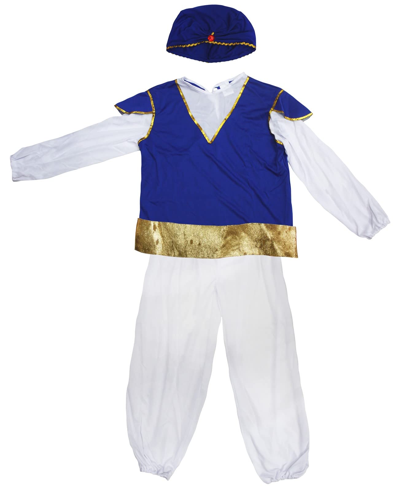 Petitebelle Aladdin Boy Costume 4-12y (Blue, 7-9 Years)