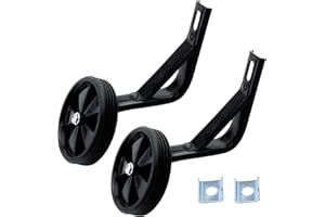 Tsnamay Pair of Black Bicycle Auxiliary Wheel Children's Bicycle Accessories,Training Wheels Kids Bike Children Training Bike Wheel