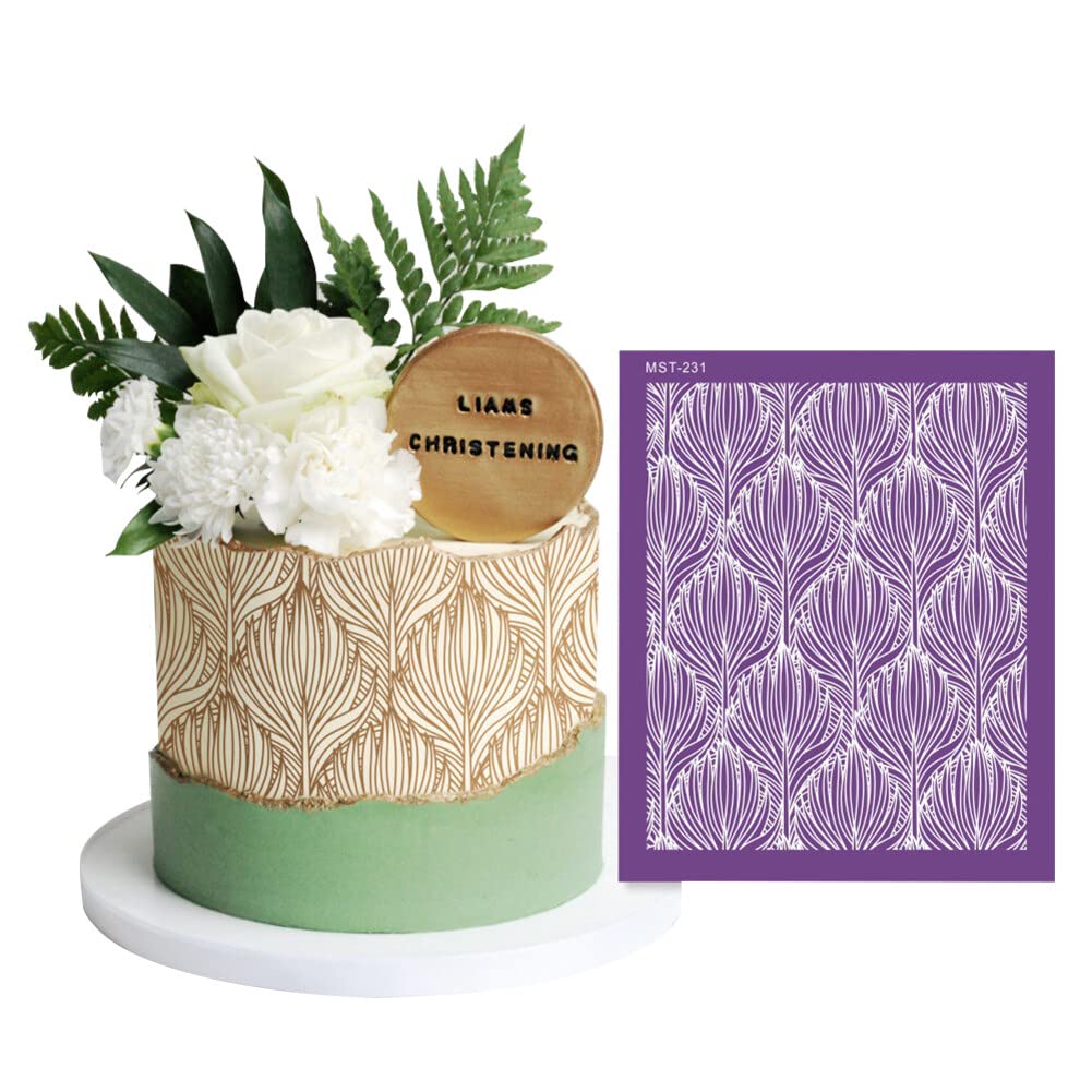 Uposao Cake Embossing Stencils Floral Templates for Buttercream, Fondant, and Airbrushing
