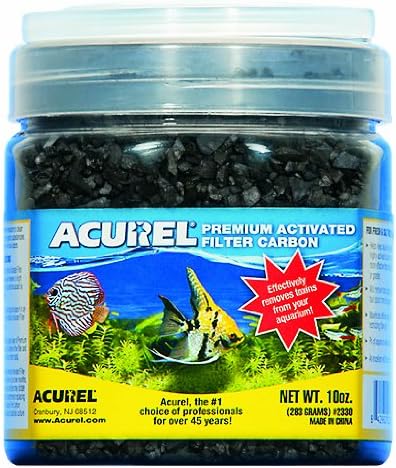 Acurel LLC Premium Activated Filter Carbon Aquarium and Pond Filter Accessory, 10-Ounce
