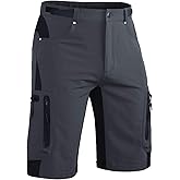 Hiauspor Mens Hiking Cargo Shorts Lightweight Water-Resistant Quick Dry Stretch for Casual Golf Fishing Tactical Bike Outdoor