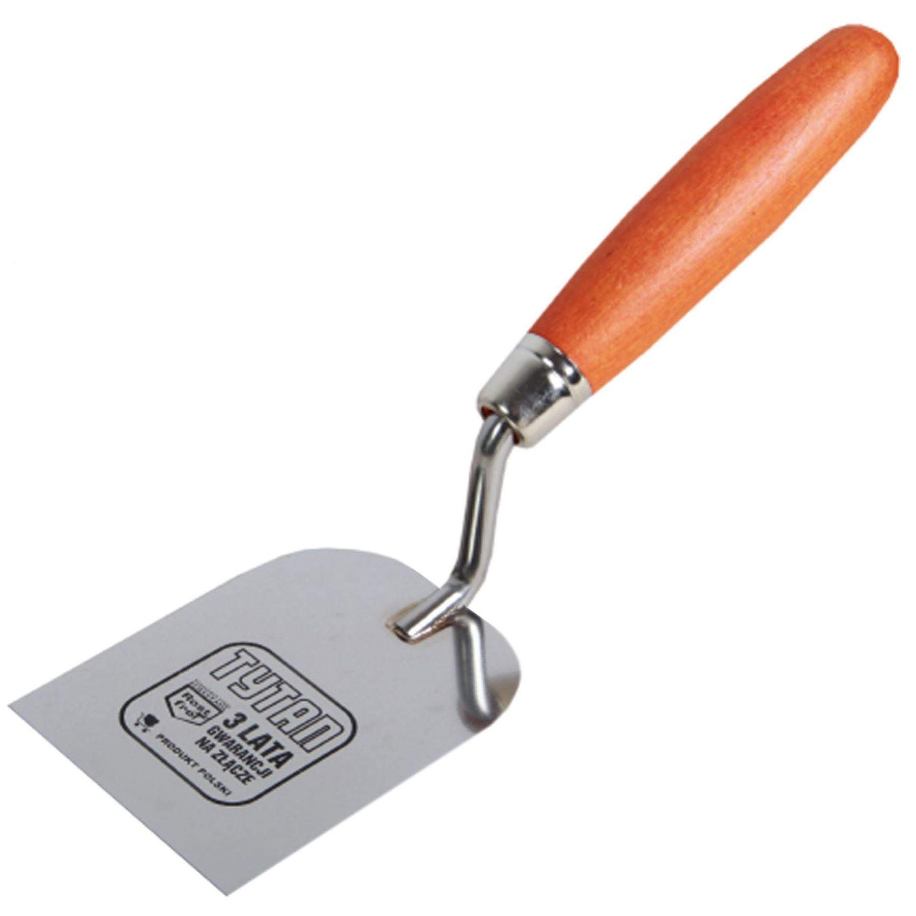 Toolty Stainless Steel Margin Trowel - Wall Putty Trowel, Plastering Trowel, Finishing Trowel - 80mm - for Brickwork and Plastering - Wooden Handle, DIY - TLTY-0702T